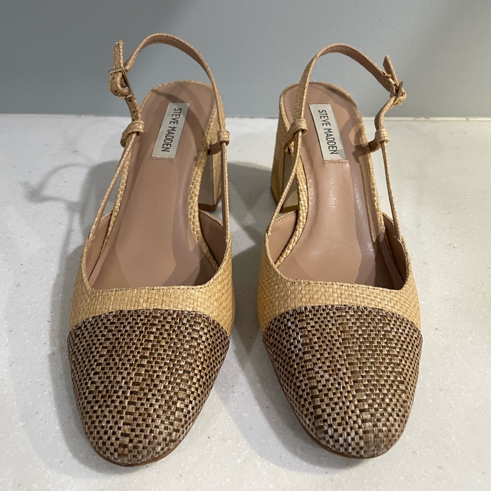 Steve Madden Women's Becka Cap-Toe Slingback Pumps - Picture 2 of 7
